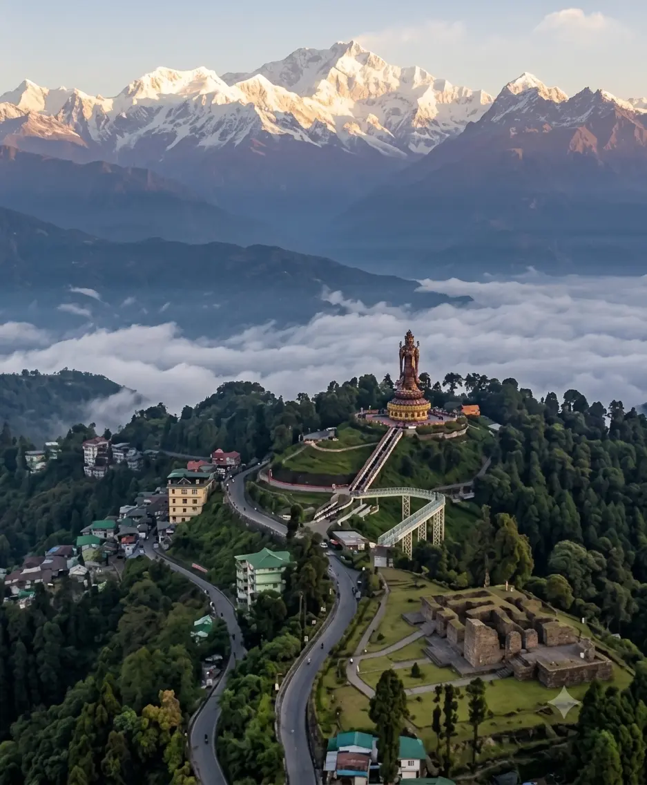 Pemayangtse Monastery and Pelling valleys on the Gangtok Pelling Darjeeling tour